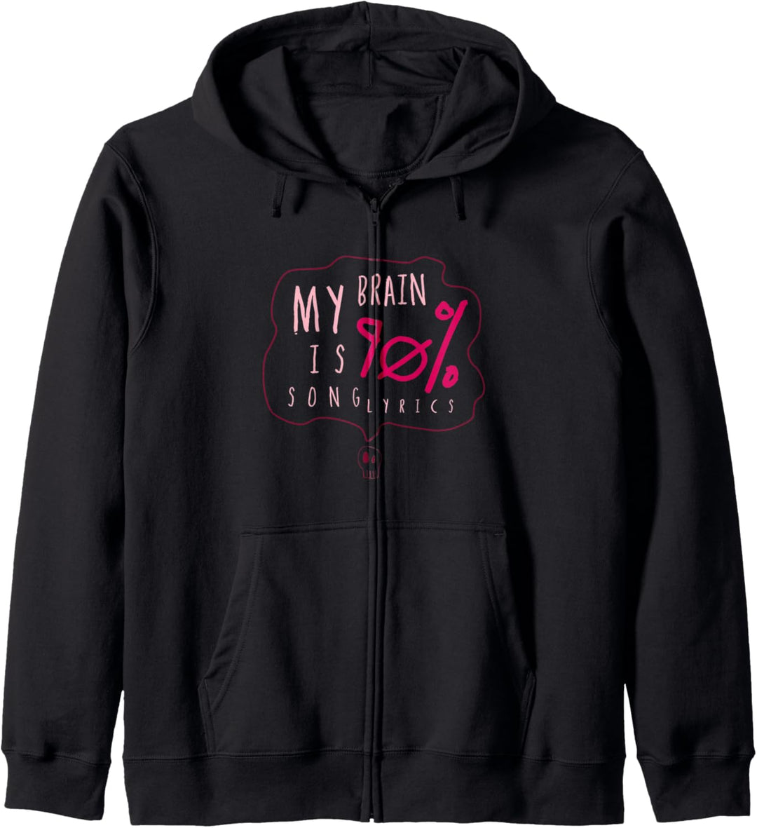 Mein Gehirn ist 90% Liedtext Musik Geschenk Kapuzenjacke