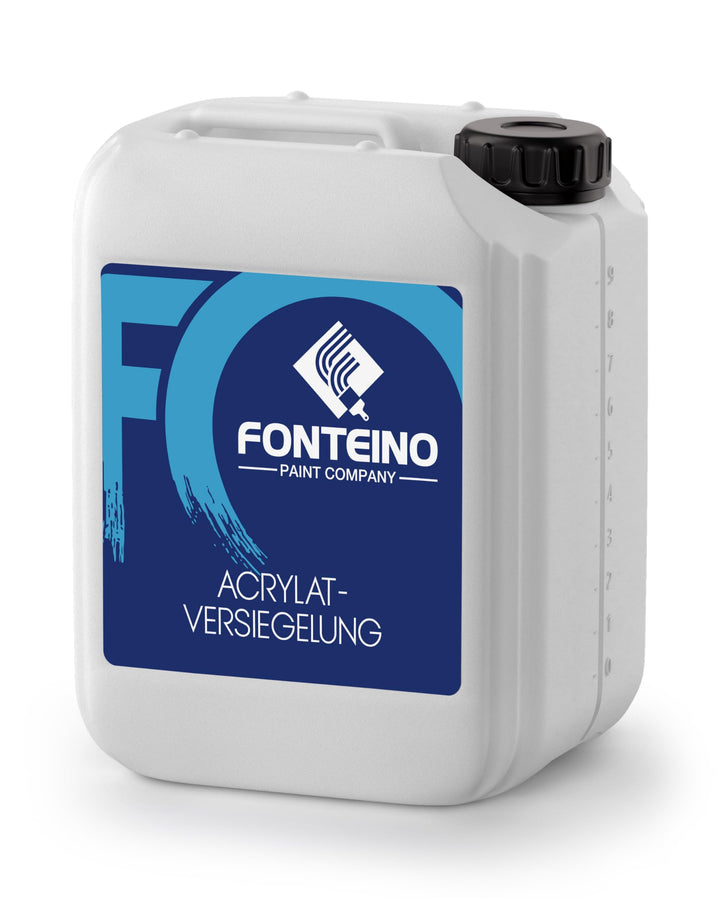 Fonteino Bodenversiegelung Acrylat Versiegelung für Beton Boden Beschichtung Farblos 10L, 10L