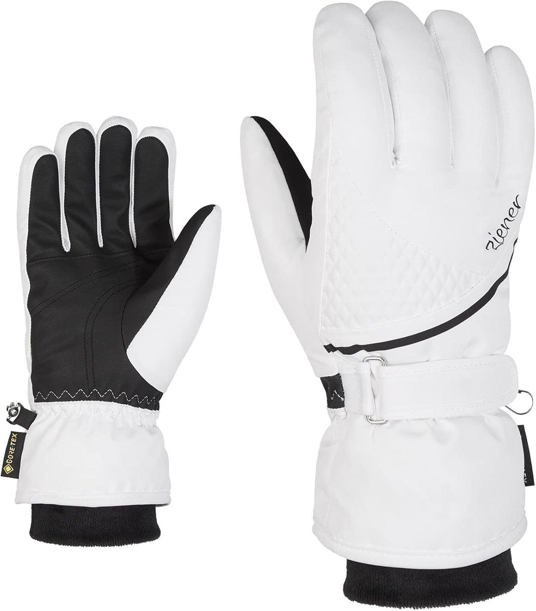 Ziener Damen Kiana Ski-Handschuhe/Wintersport | wasserdicht, atmungsaktiv, warm, Gore-Tex, , 6 Weiss