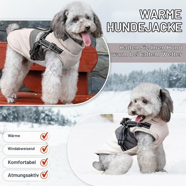 Hunde Winterjacken,Warme Hundemäntel Reflektierend Hundekleidung wasserdichte Welpenweste für kaltes