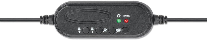Manhattan Mono-Over-Ear-Headset (USB), Mikrofonarm (gepolstert), Einzelhandelsverpackung, verstellba