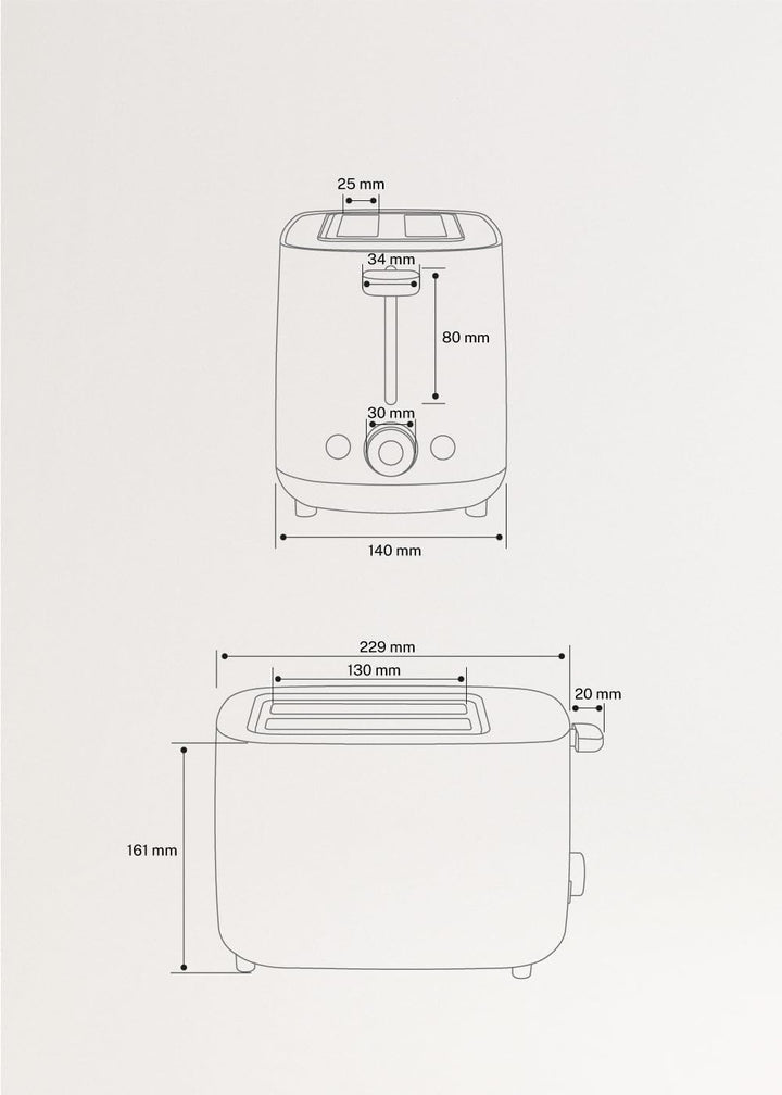 CREATE/TOAST STUDIO/Toaster Sand / 6 Leistungsstufen, Krümelschublade, Thermostat, Auftauen, Aufwärm