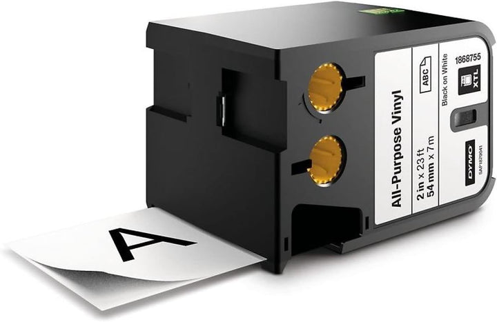 DYMO XTL Allzweck-Vinyletikett | 54 mm x 7 m | Schwarz auf Weiss Schwarz auf Wei? 54 mm x 7 m, Schwa