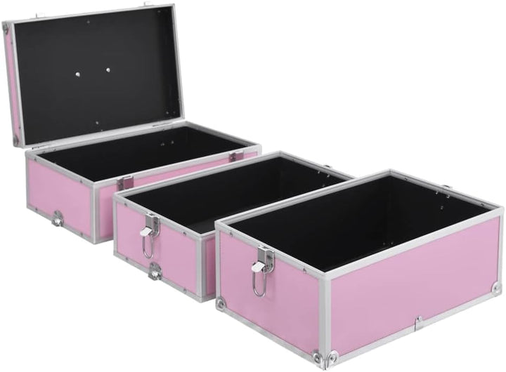 vidaXL Kosmetikkoffer 37x24x40cm Schminkkoffer Schmuckkoffer mehrere Auswahl Pink, Pink