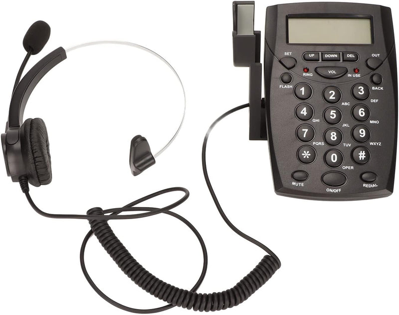 Bewinner Call Center Dialpad Headset Telefon, Schnurgebundenes Telefon mit Headset Dialpad Noise Can