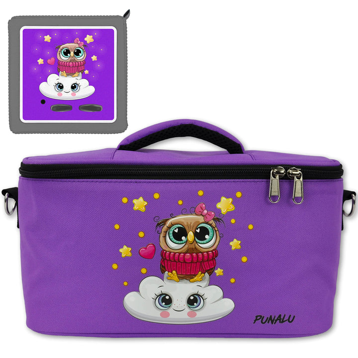 PUNALU Tasche für Toniebox inkl. Schutzfolie passend für Toniebox, Platz für 30 Tonies, Ladegerät un