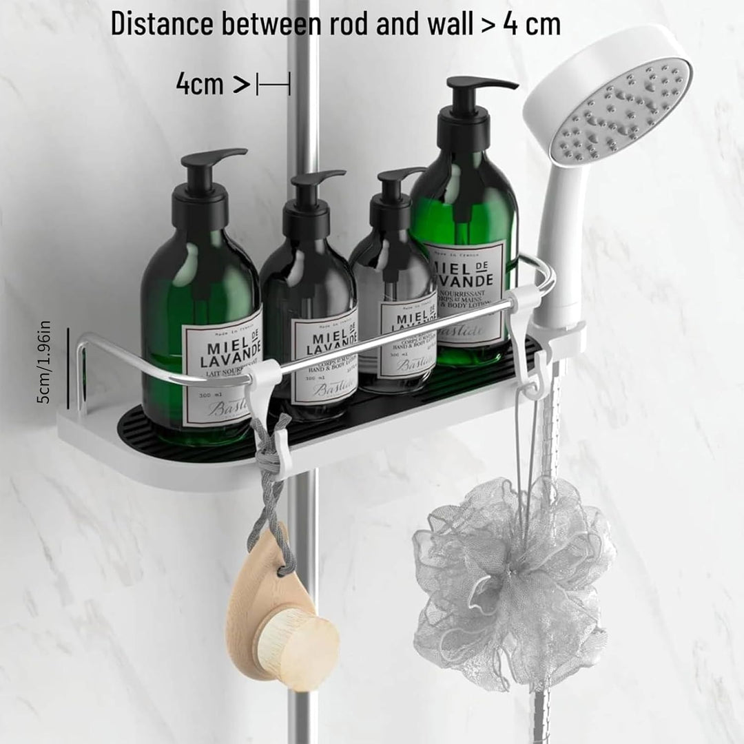 Hawsam Ohne Bohren Duschablage für die Duschstange - Badezimmer Dusche Rack Verstellbar Höhe, Für Du