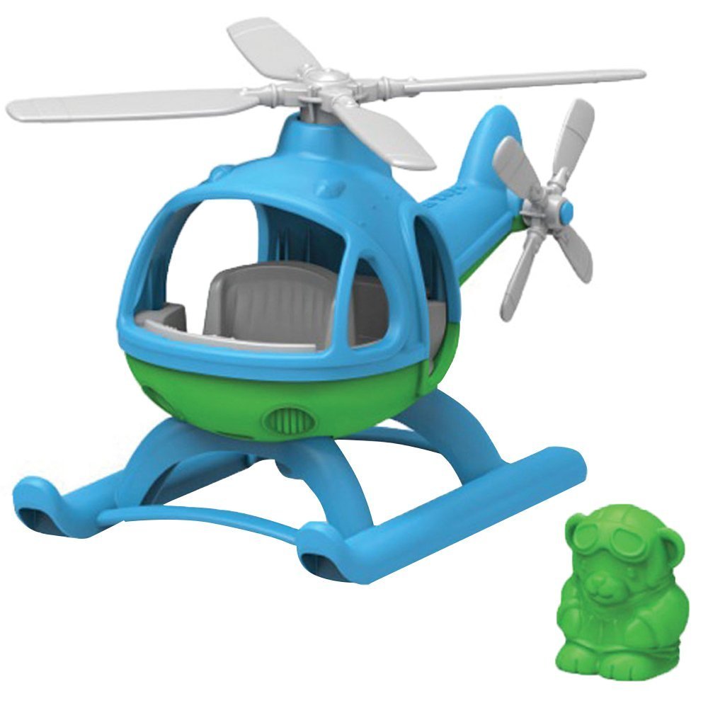 Green Toys 8601060 Hubschrauber, Helikopter, Spielflugzeug, nachhaltiges Spielzeug für Kinder ab 24