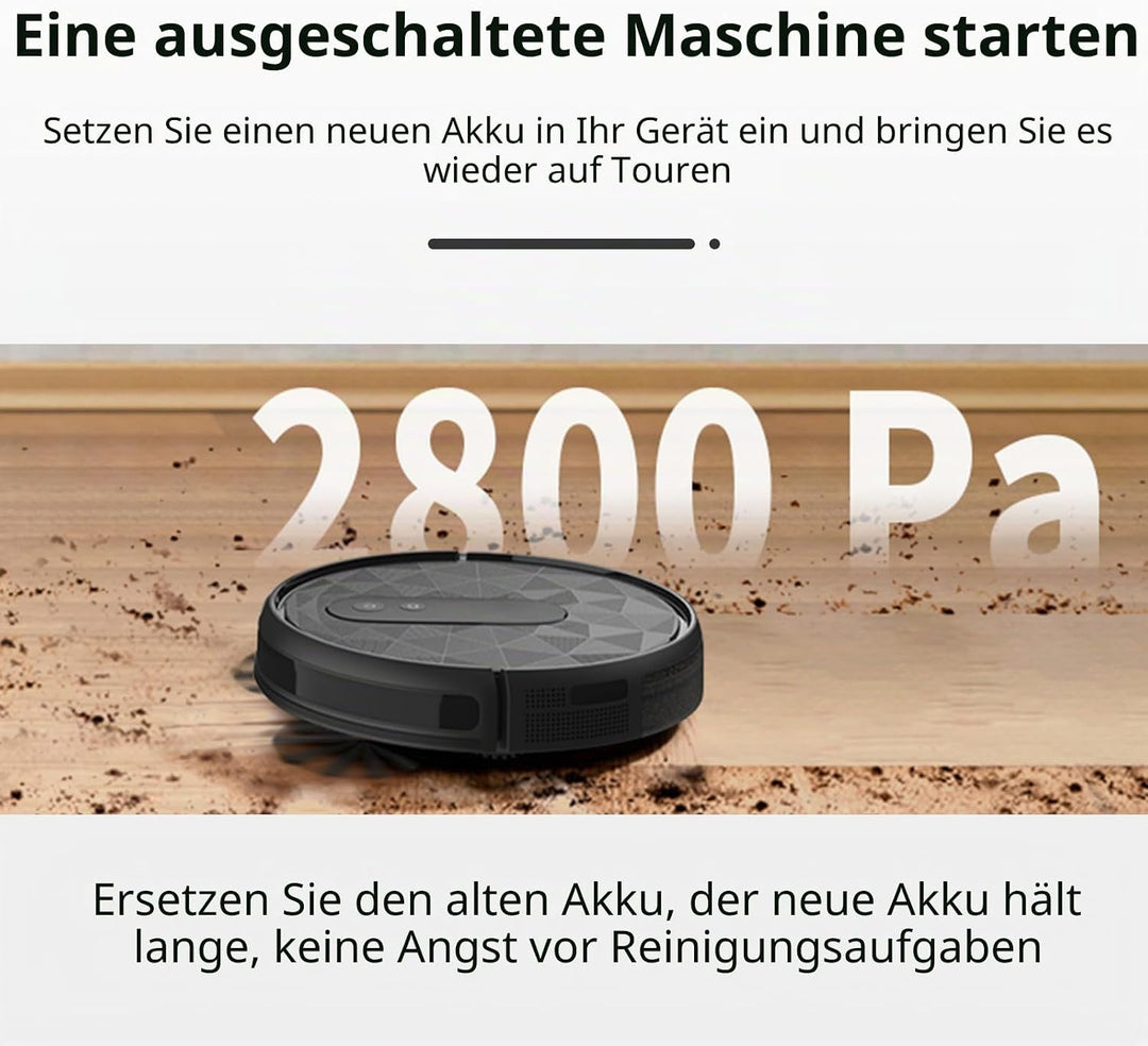 K KYUER 14.4V Rechargeable Akku für AIRROBO P20 Robot Vacuum Cleaner RoboVac Battery 3400mAh