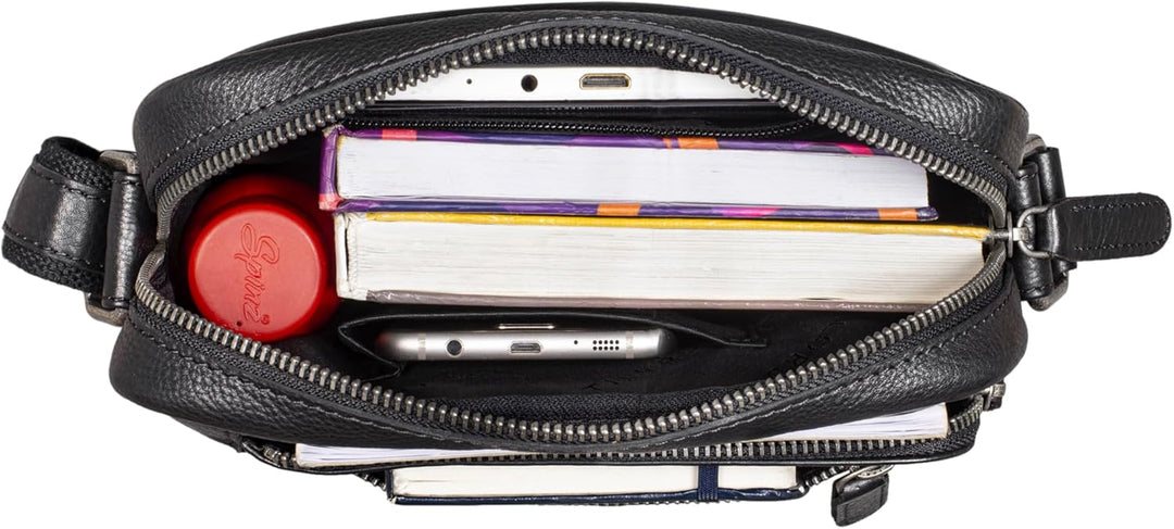 STILORD 'Bruce' Vintage Herrentasche Ledertasche Kleine Umhängetasche für Männer 9.7 Zoll iPad Tasch