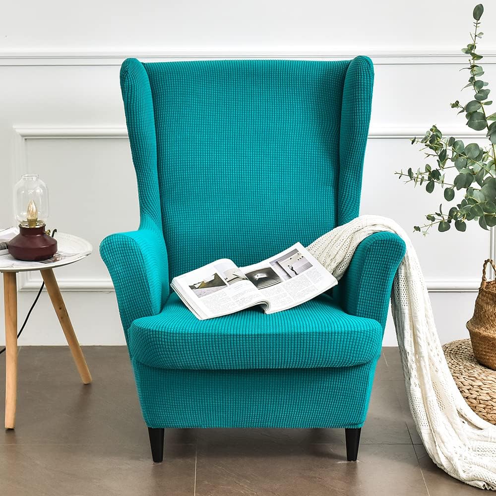 CHNSHOME Sesselhusse Ohrensessel 2 Stück Ohrensessel Bezug Elastisch Ohrensessel Überzug Bezug Sesse