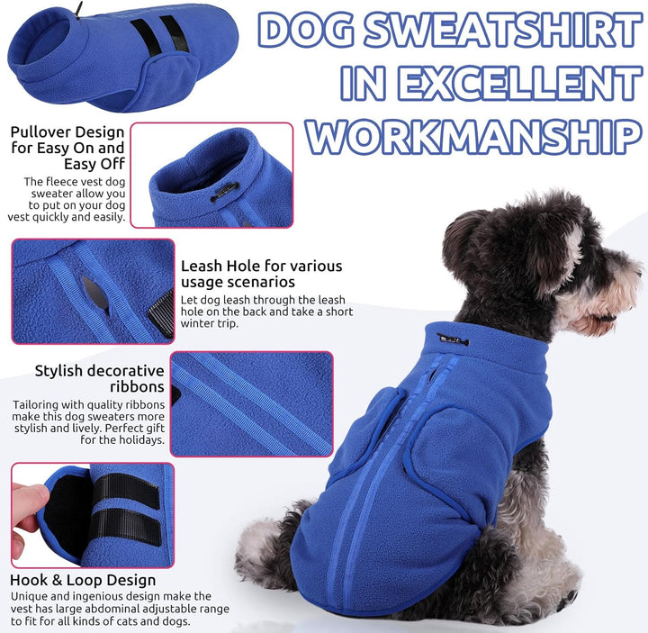 Hundepullover Fleece Weste Hundemäntel Winter Warmer Hundeweste für Kleine Hunde Weicher Fleece Hund