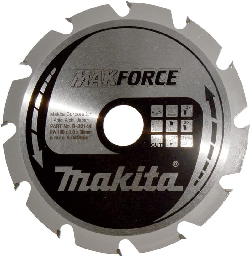 Makita MakForce Saegeblatt, 190 x 30 mm, 12Z, B-32144