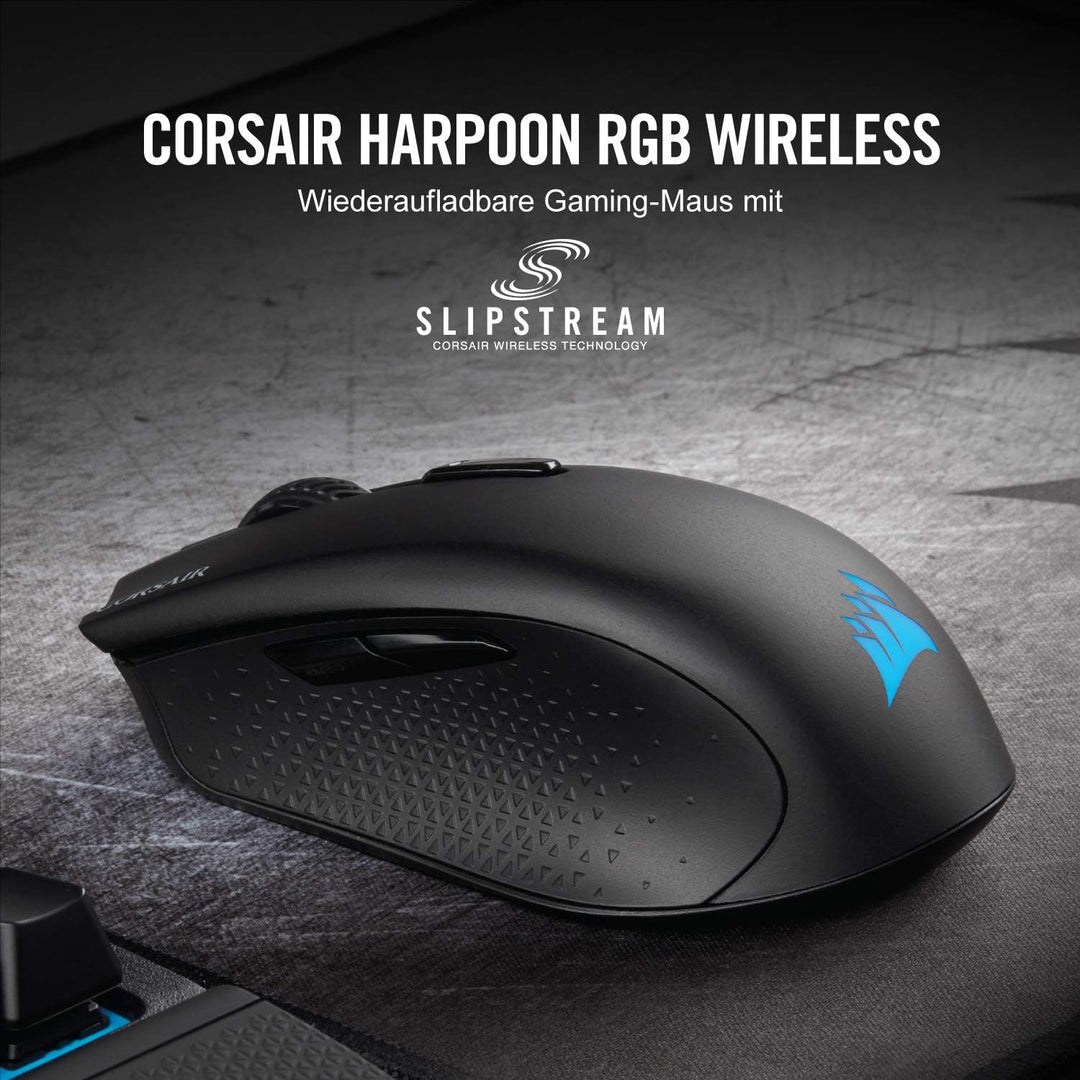 Corsair Harpoon Wireless RGB Lightweight FPS/MOBA Gaming Mouse - 10.000 DPI - 6 Programmierbare Tast