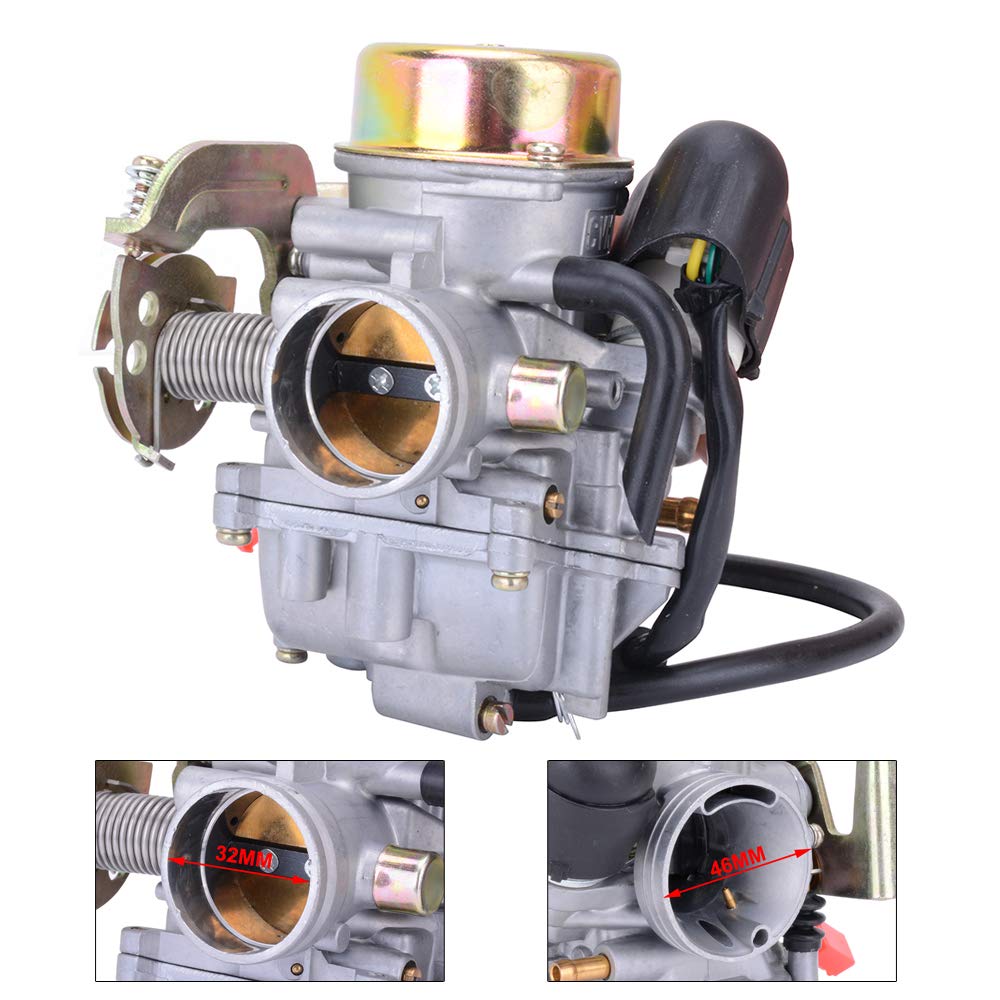 JFG RACING CVK32MM CVK 32 mm Vergaser – Universal Power Jet Vergaser für Motorräder, ATV, UTV Scoote