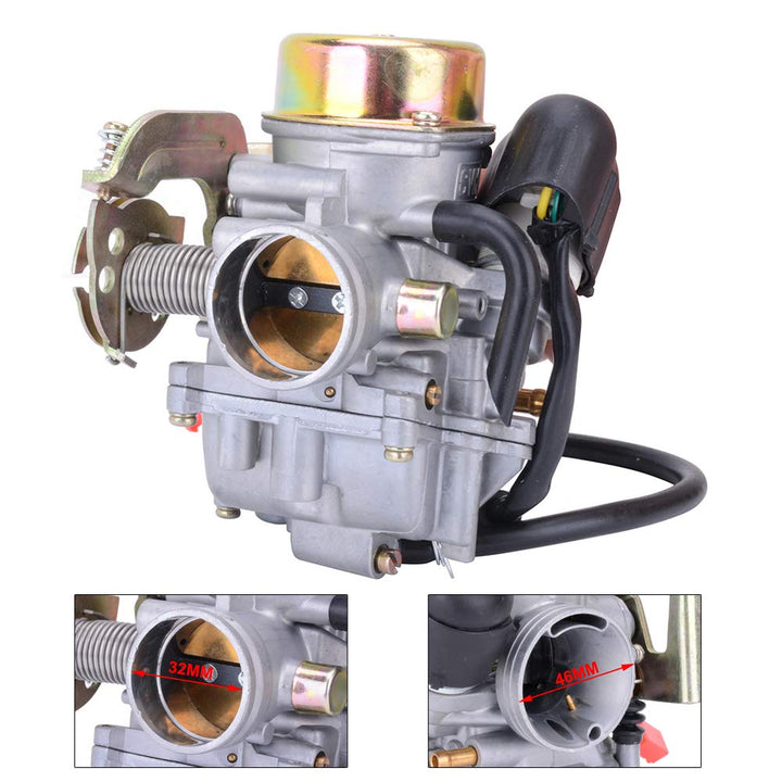 JFG RACING CVK32MM CVK 32 mm Vergaser – Universal Power Jet Vergaser für Motorräder, ATV, UTV Scoote