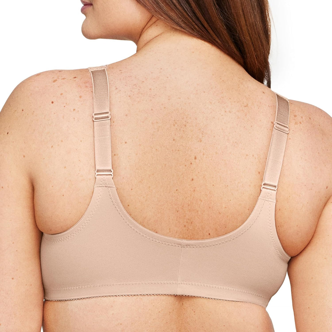 Glamorise Damen-BH in Übergrösse, Wonderwire, Spitze, Frontverschluss mit Bügel #9245 65B Haut, 65B