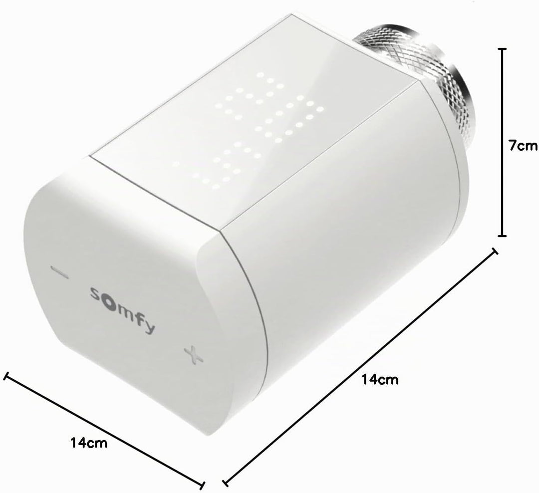 Somfy 1870508 - Conected Thermostatventil io | Zur Regelung der Temperatur von Warmwasserheizkörpern