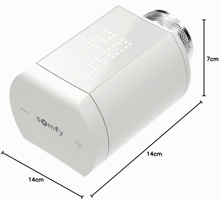 Somfy 1870508 - Conected Thermostatventil io | Zur Regelung der Temperatur von Warmwasserheizkörpern