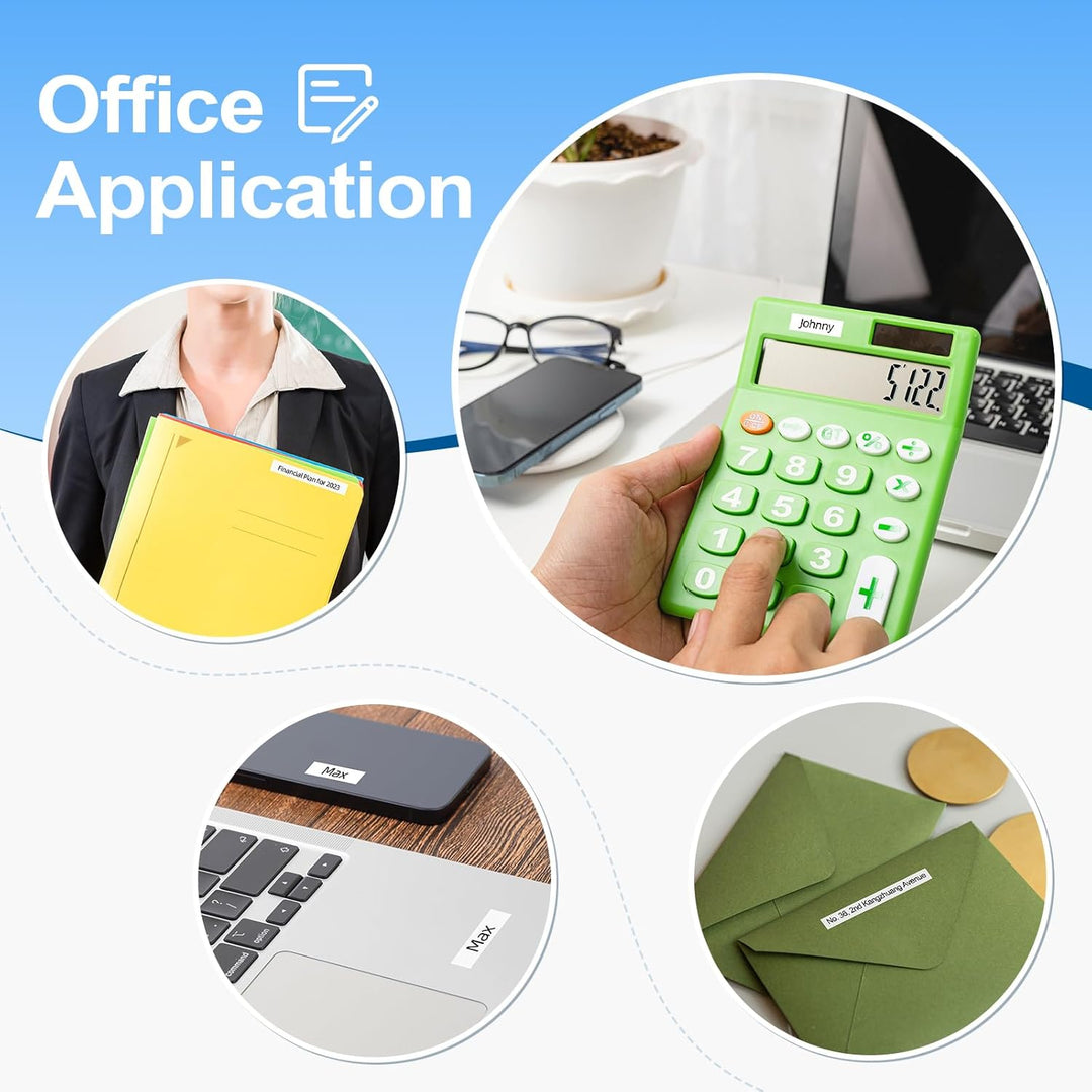 Upwinning kompatibel Brother P-touch bänder 9mm TZe-221 TZe221 AZe-221, Ersatz Brother P-touch Label