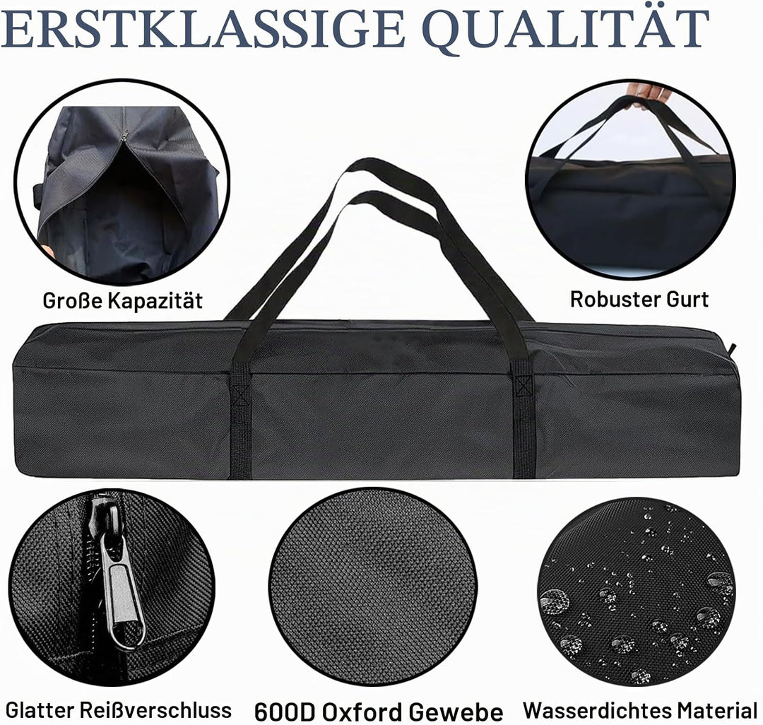 Tceapoo Tragbare Zeltstangentasche 100/120/150cm, wasserdichte Zeltstangen Tasche Gestängetasche Tra