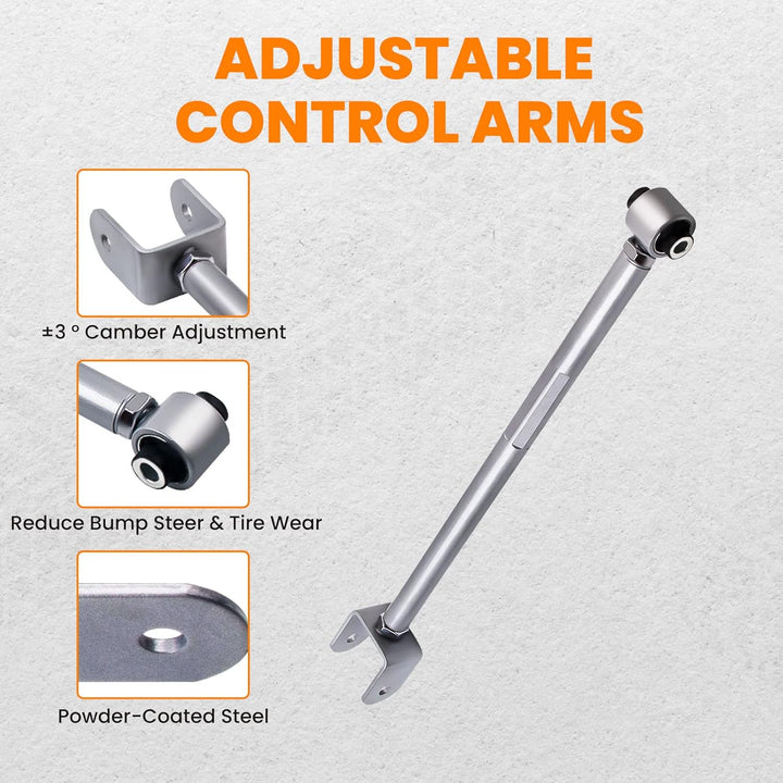 maXpeedingrods Einstellbar Querlenker Querstrebe für E36 E46 M3 Hinten control Arm silber.