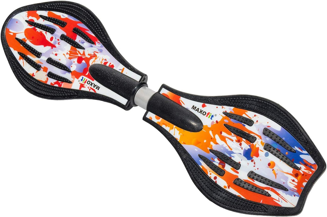 MAXOfit Waveboard Pro Close Mini | Bis 129 kg | Mit LED Leuchtrollen, Tasche und Zubehör für Kinder