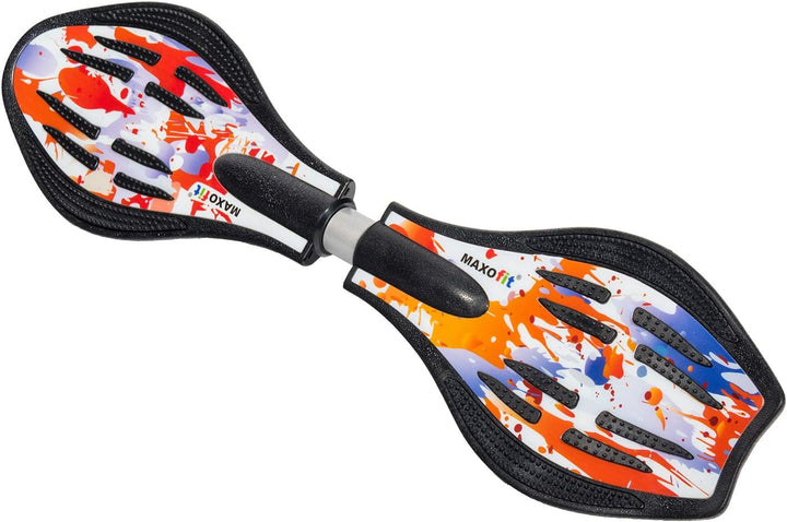 MAXOfit Waveboard Pro Close Mini | Bis 129 kg | Mit LED Leuchtrollen, Tasche und Zubehör für Kinder