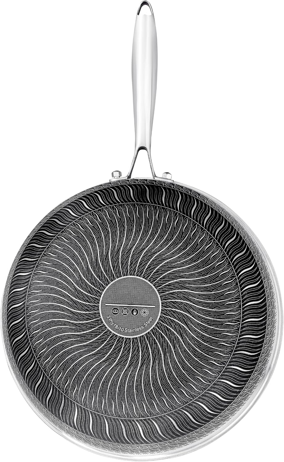 INTIGNIS Wok mit backofenfestem Deckel – Anti-Kratz-Küche, zum Sautieren, Braten, Braten – Grosse 30