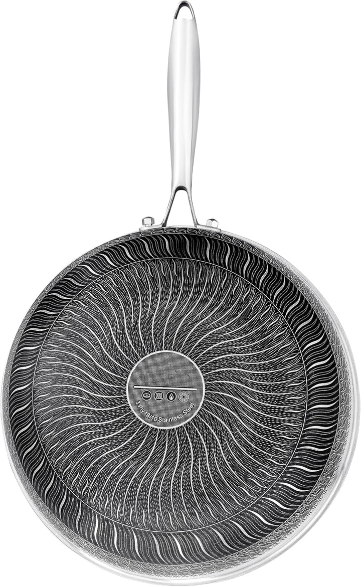 INTIGNIS Wok mit backofenfestem Deckel – Anti-Kratz-Küche, zum Sautieren, Braten, Braten – Grosse 30