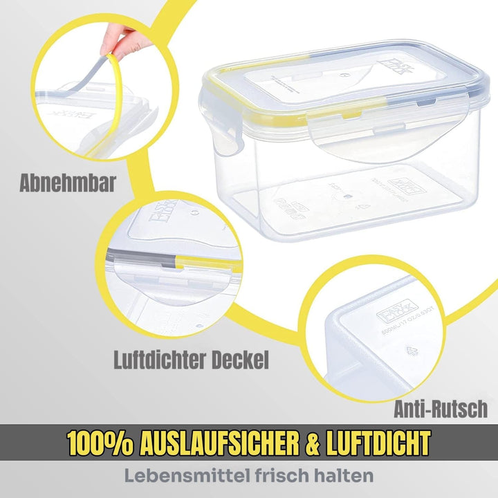 EASYLOCK 4PACK 180ML Kleine Dosen mit Deckel Plastik, Meal Prep Boxen, Mikrowellengeschirr, Auslaufs
