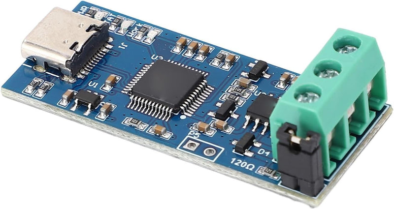 Walfront USB-zu-CAN-Modul, CAN-Bus-Konverter-Adapter, Typ-C-Netzteil für CAN2.0A CAN2.0B CANFD-Busan