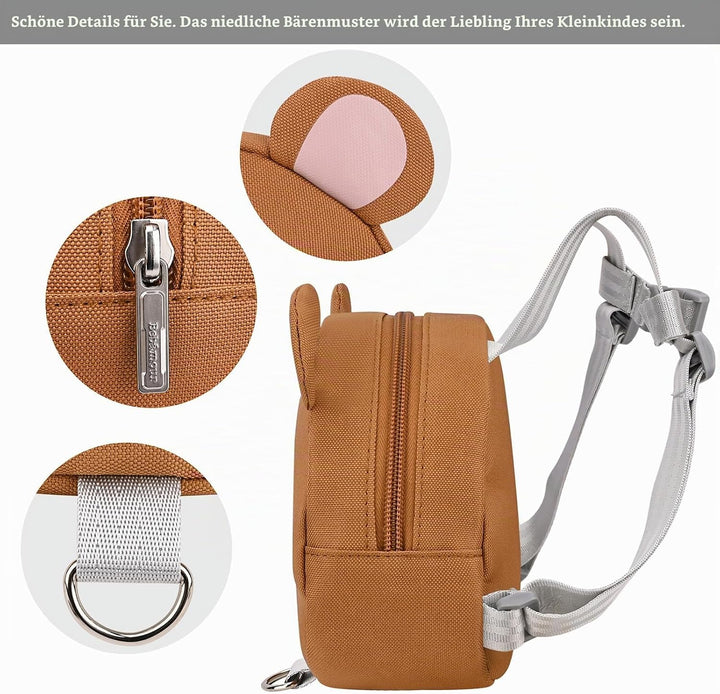 Bebamour Tier-Kleinkind-Rucksack mit Sicherheitszügeln, Mini-Tasche mit Sicherheitsleine für Kinder,