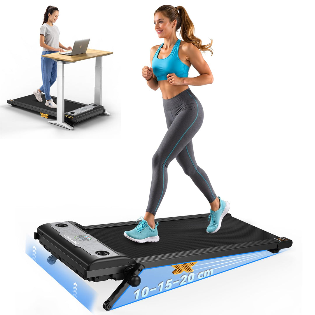 Walking Pad, 3-in-1 Laufband mit 12% Steigung, 6 km/h Leises Laufband für Zuhause, Tragbares Walking