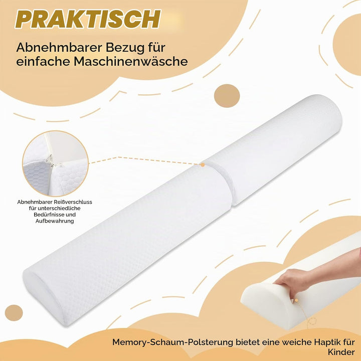 YIHATA 2in1 Rausfallschutz Bett, Bettschutzgitter Für Kinder, Bettumrandung Babybett, Langem Schaums