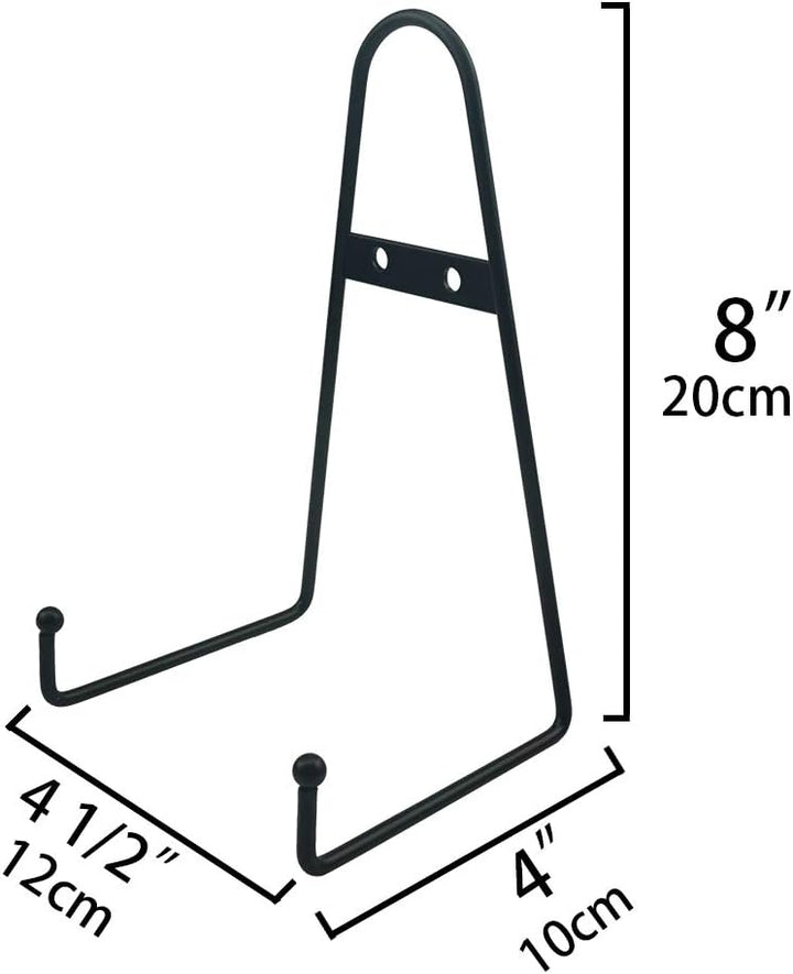 20,3 cm grosse schwarze Metall-Wandhalterung, Staffelei, Telleraufhänger, vertikaler Tellerständer,