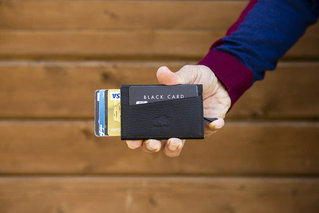 Solo Pelle Kartenetui | Kreditkartenetui | Leder Geldbörse Slim Wallet Portmonee | Geldbeutel mit RF
