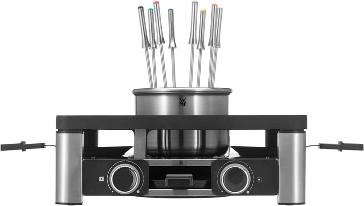 WMF Lumero 3in1 Gourmet Station für 8 Personen, Raclette Grill Fondue, elektrisch, Temperaturregulie