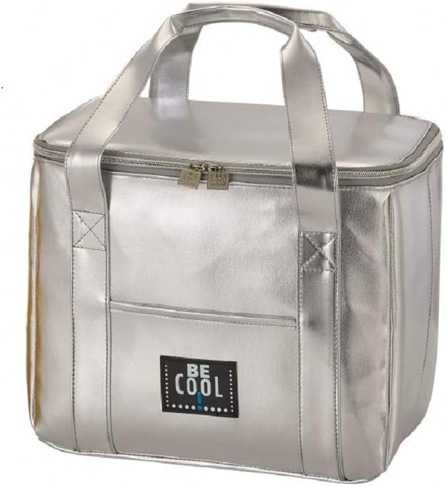 foolonli Kühltasche Kühlbox 25 Liter Silber hochwertig BE CooL City Picknickkorb