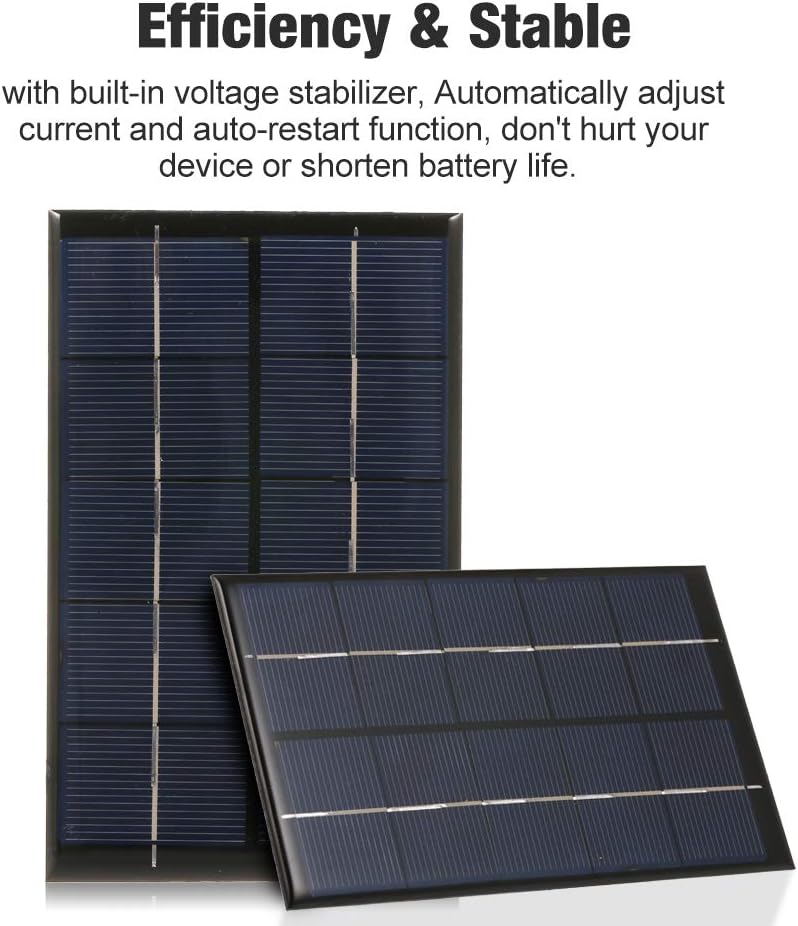2.5W / 5V tragbares Solar-Ladegerät mit USB-Anschluss monokristallines Silikon kompaktes Solarpanel-
