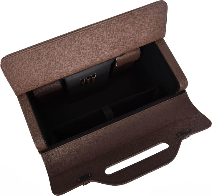 House of Leather Commander Pilot Case, Pilotenkoffer, Gepäck - Handgepäck, Braun, 4-Räder, Kunstlede