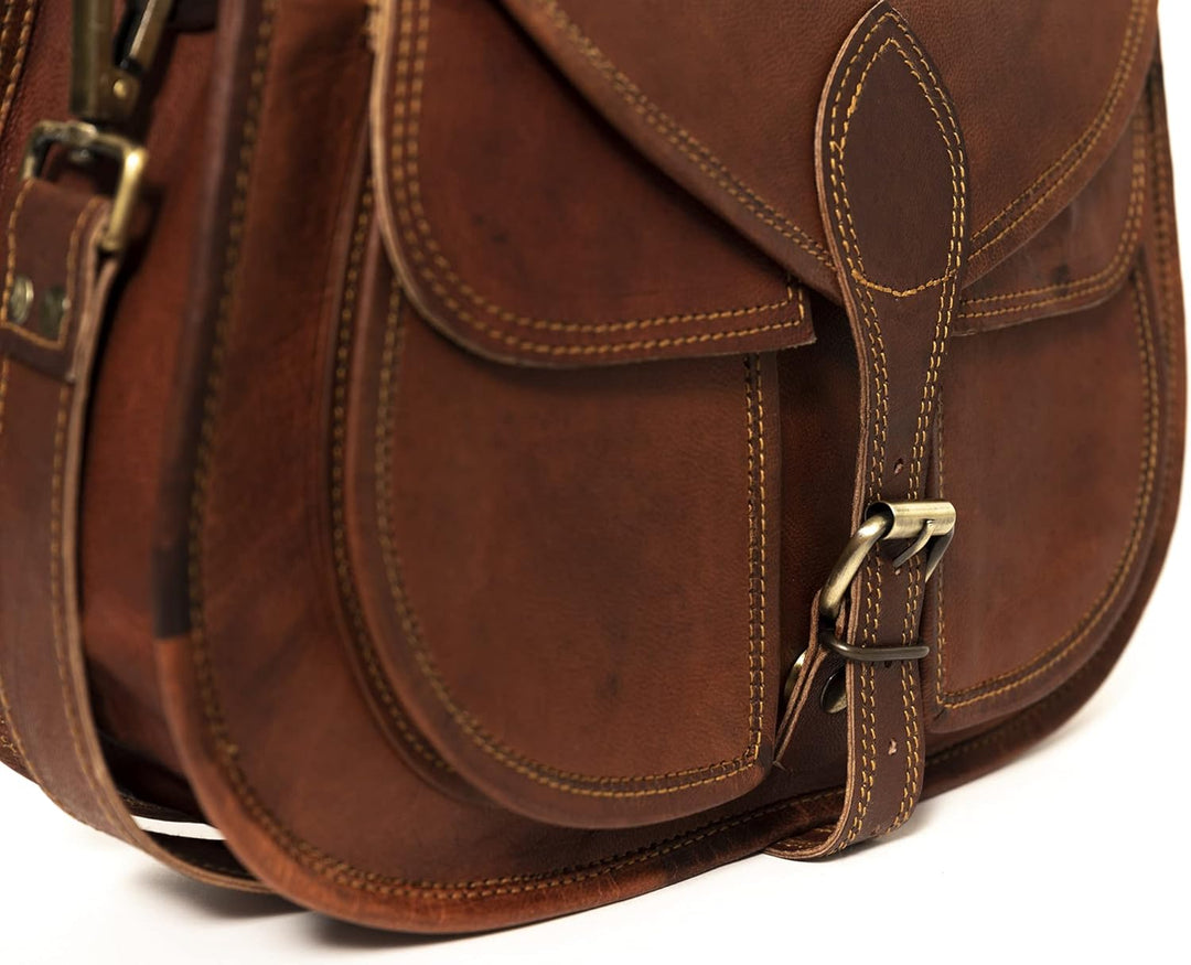 LEABAGS Leder Handtasche Damen I Premium Echtleder Umhängetasche I Damen Schultertasche I Damentasch