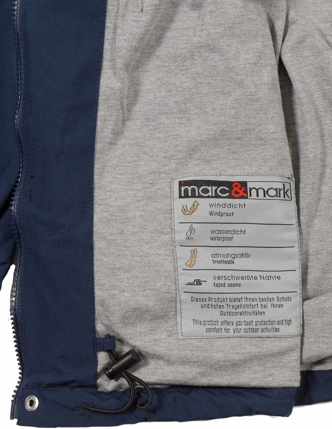 Marc & Mark Funktions- Regenjacke in Herrenübergrösse bis 12XL, schwarz, Blau