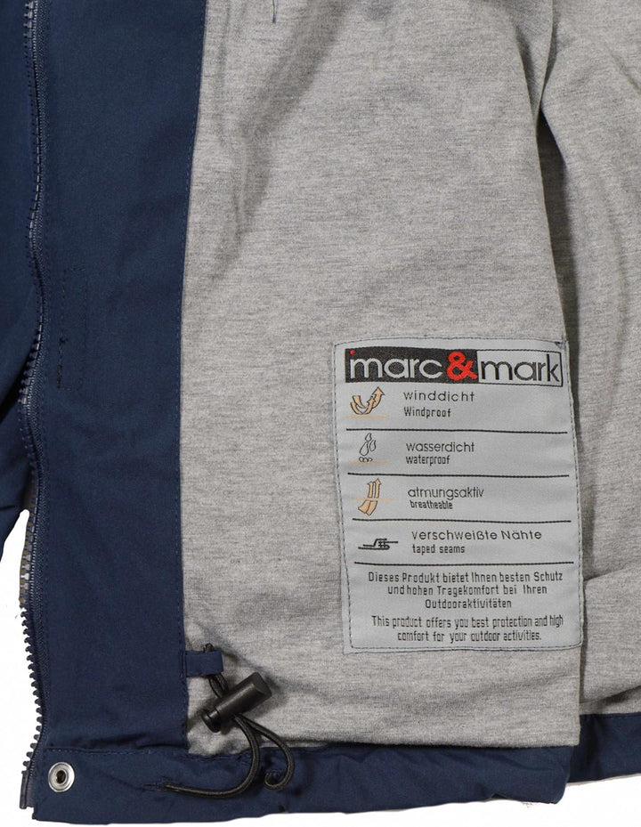 Marc & Mark Funktions- Regenjacke in Herrenübergrösse bis 12XL, schwarz, Blau