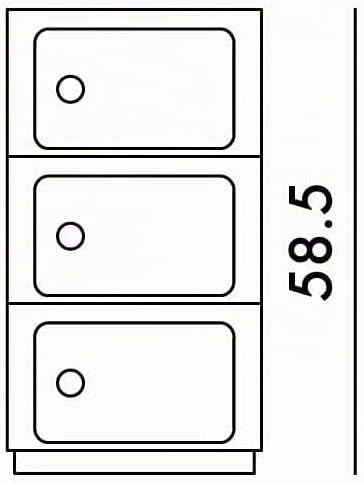 Kartell Componibili Bio, Container 3-fächer, Grün 3-fächer Bio Grün, 3-fächer Bio Grün