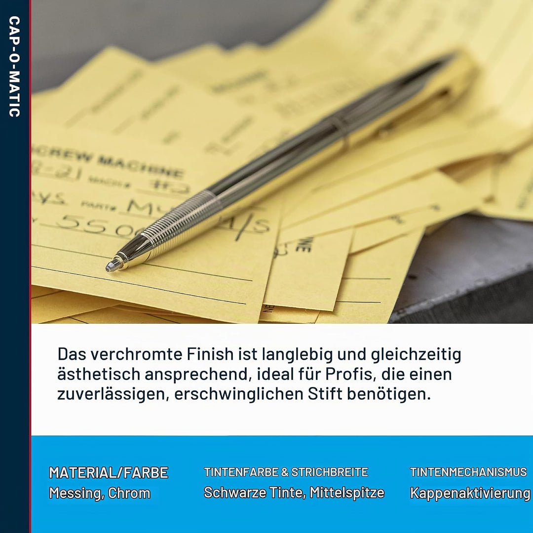 Fisher Space Pen M4 Gap O Matic – Kugelschreiber, einziehbar, in Geschenkbox schwarz, schwarz