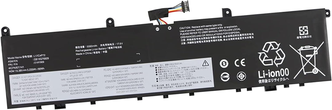 AKKEE L17C4P72 Laptop Akku für Lenovo ThinkPad X1 Extreme Gen 1/ Gen 2 ThinkPad P1 Gen 1/ Gen 2 Seri
