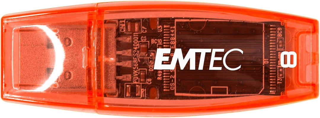 EMTEC USB-Stick 2.0 C410, Flash-Laufwerk, 8 GB, Lesegeschwindigkeit 5 MB/S, Schreiben 15 MB/S, kompa