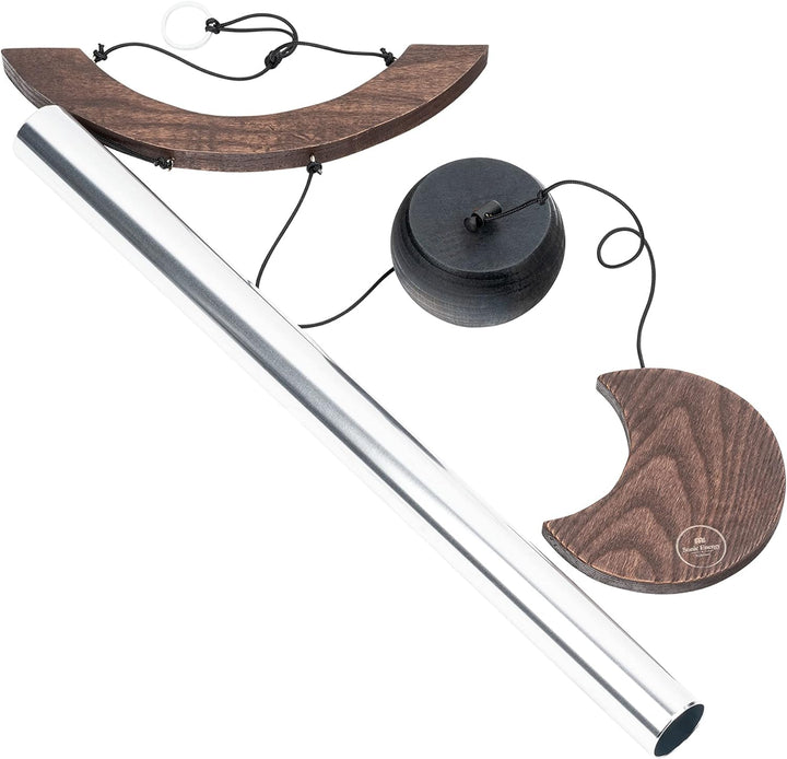 Sonic Energy Moon Meditation Chime – Windspiel mit 1 Klangstab (432 Hz) – für Garten u. Entspannung