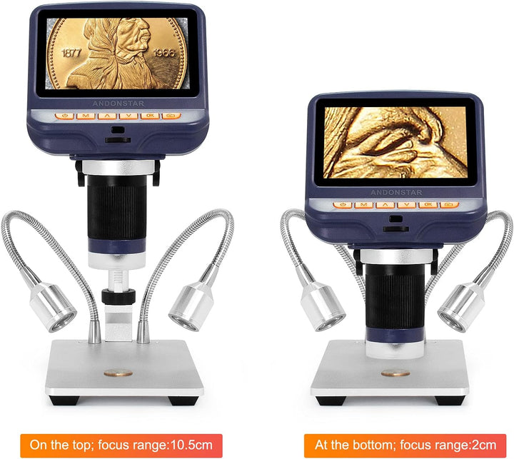 Andonstar AD106S USB-Digitalmikroskop, 10,9 cm Bildschirm-Mikroskop zum Löten/PCB/Uhr/Telefon-Repara